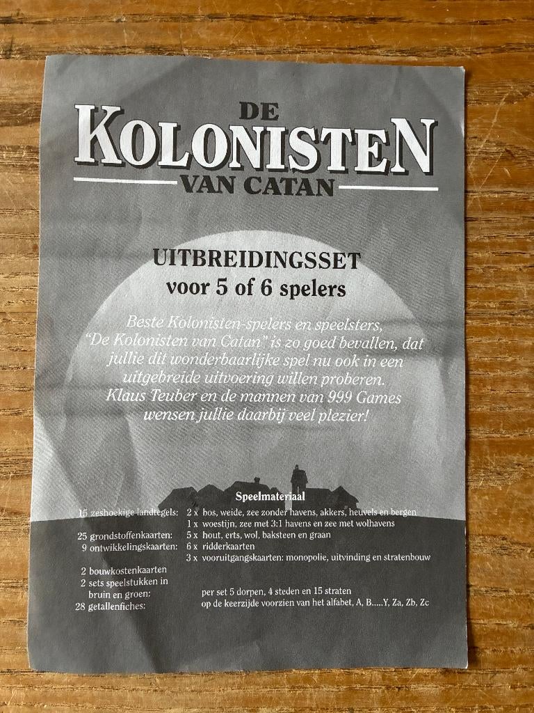 999 games - Kolonisten van Catan - Spelregels 5 of 6 spelers, Ophalen of Verzenden, Gebruikt, 999 Games