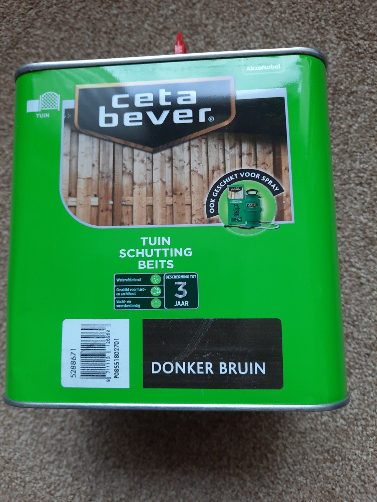 cetabever schuttingbeits donker bruin, Ophalen of Verzenden, Nieuw, Beits