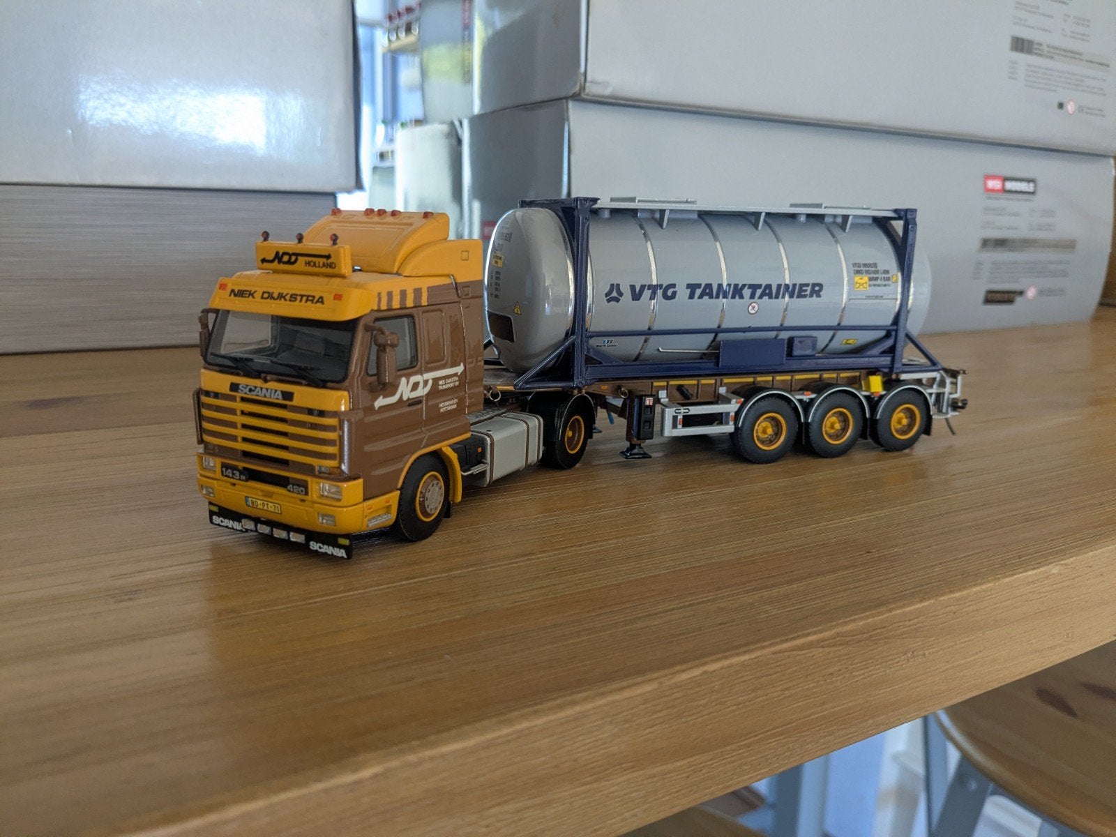 WSI Niek Dijkstra Scania 143M, Hobby en Vrije tijd, Ophalen of Verzenden, Zo goed als nieuw, Bus of Vrachtwagen, Wsi