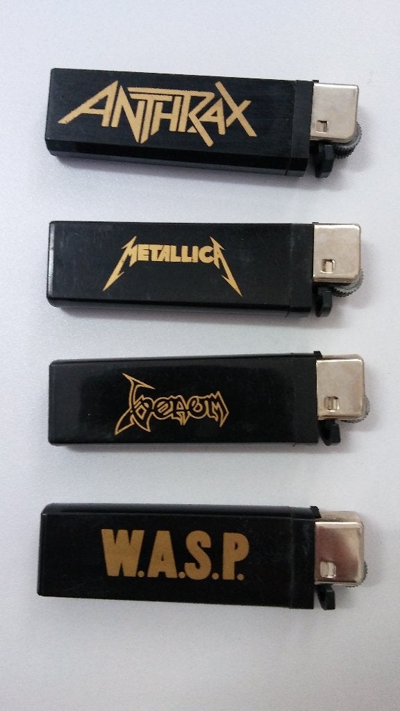 Anthrax Metallica Venom WASP aanstekers metal muziek band, Verzamelen, Ophalen of Verzenden, Gebruikt