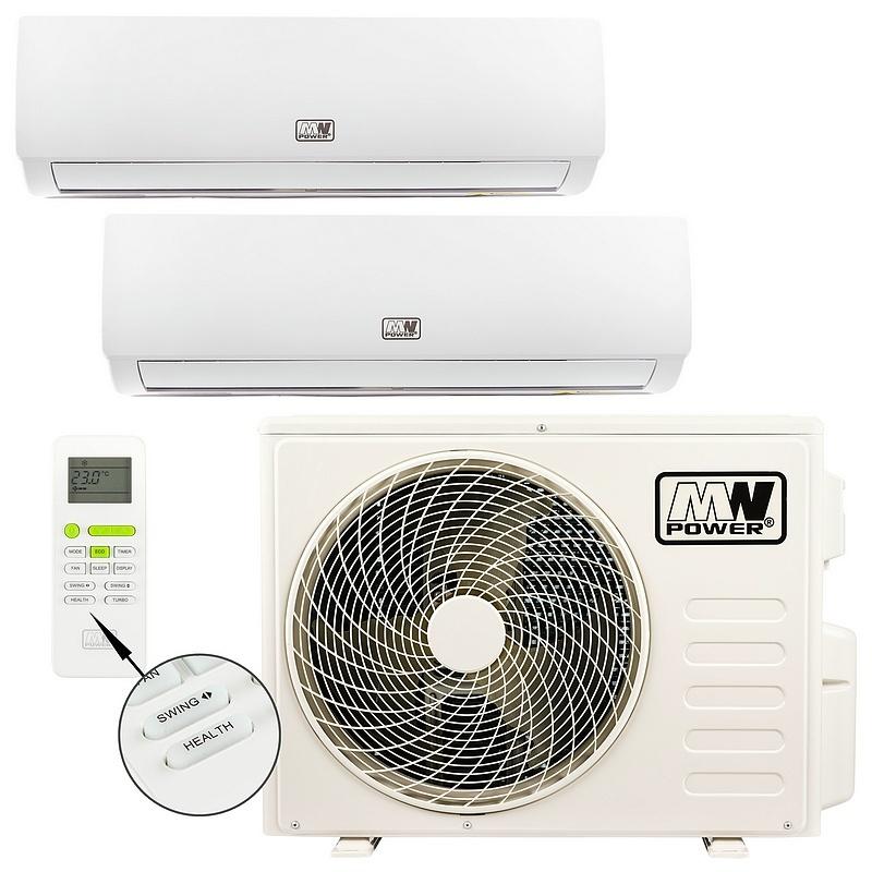 Mwpower Airco split unit 2 x 12000 BTU, Koelen en Ontvochtigen, Verzenden, Timer, Nieuw