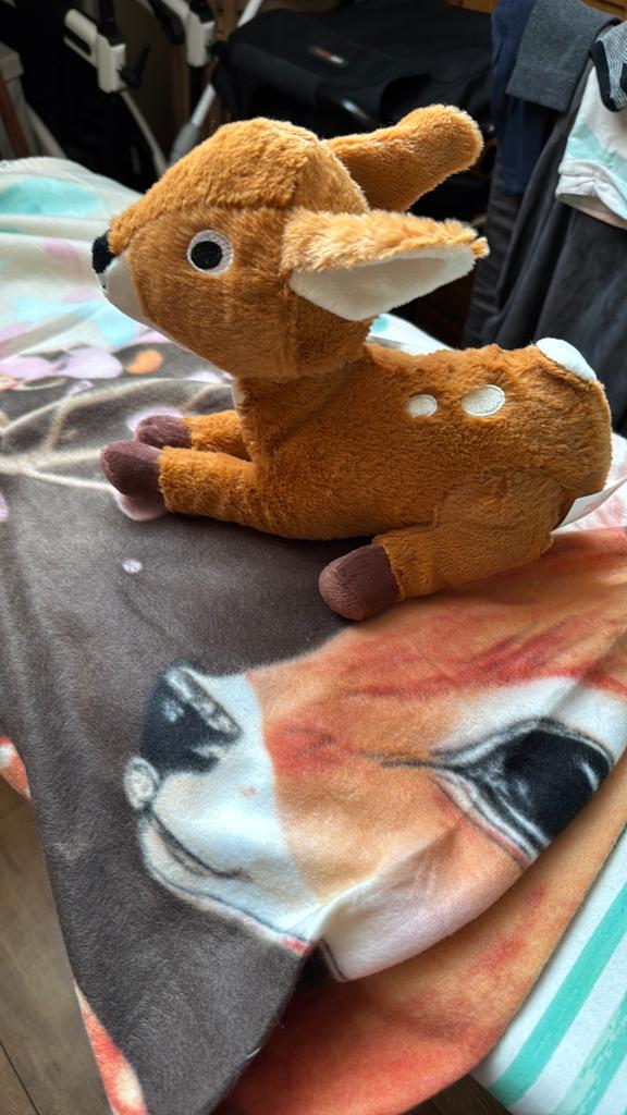 Zachte knuffel en deken van bambi, Ophalen of Verzenden, Nieuw, Overige typen