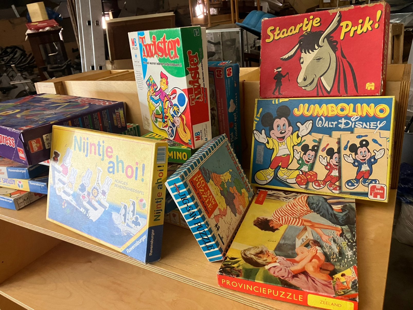 Spellen oud/vintage en nieuwer incl. Vintage kist, Hobby en Vrije tijd, Gezelschapsspellen | Bordspellen, Ophalen, Gebruikt