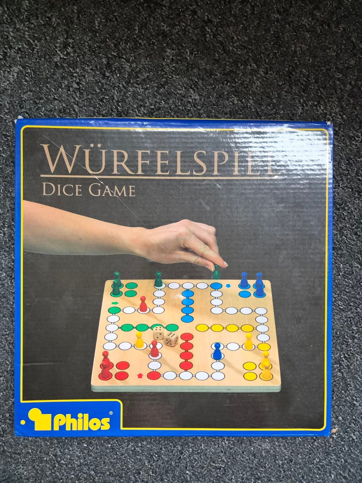 Würfelspiel / Dice Game - Klassiek bordspel, Drie of vier spelers, Ophalen of Verzenden, Gebruikt, Philos