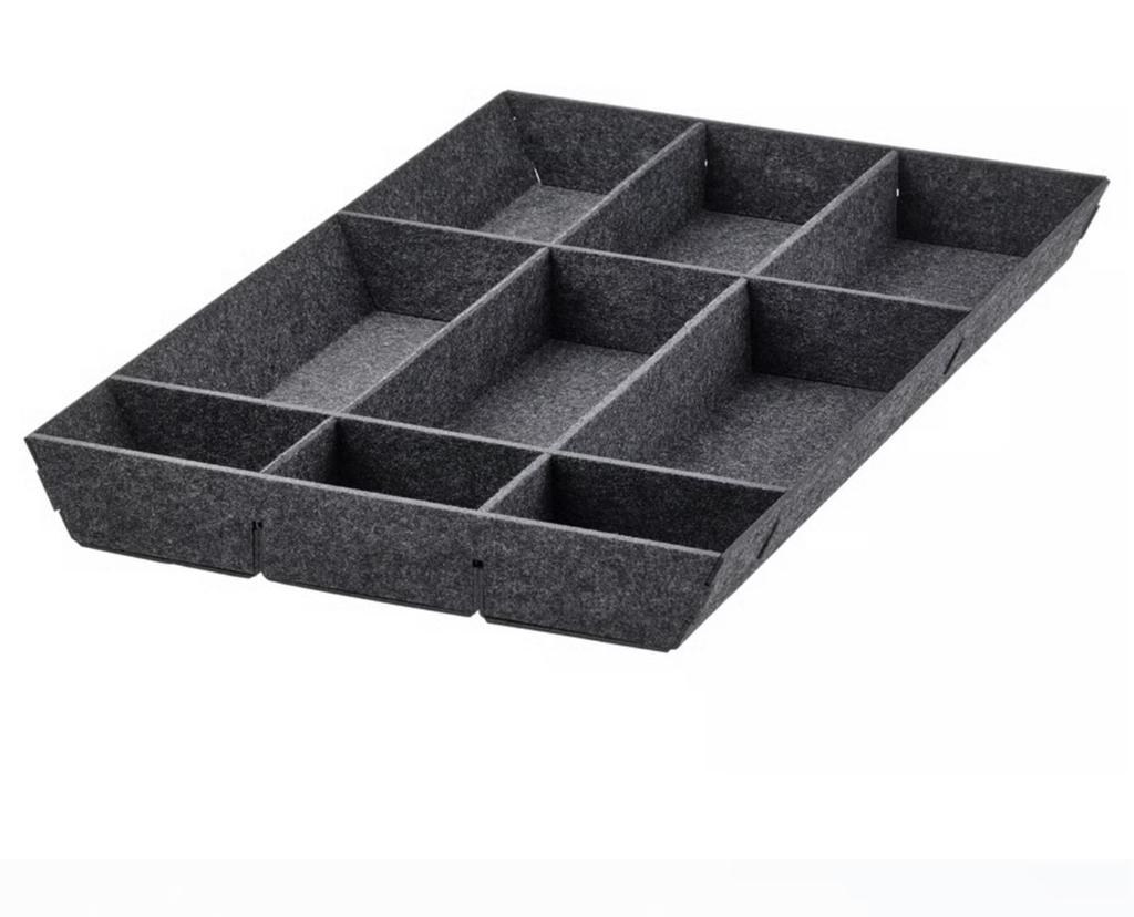 IKEA UPPDATERA Aanpasbare organizer voor lade, grijs, (2x), Ophalen of Verzenden, Zo goed als nieuw