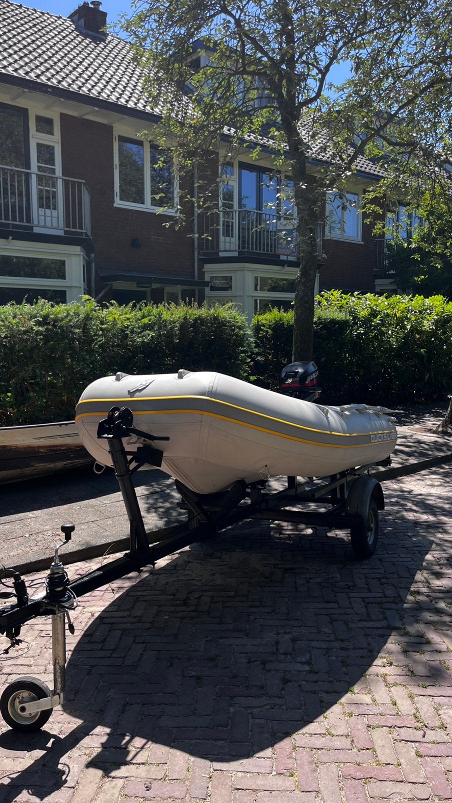 Quicksilver rubberboot met Mercury 6pk 2takt MOET WEG, Watersport en Boten, Ophalen, Inclusief motor, Airdeck, Quicksilver