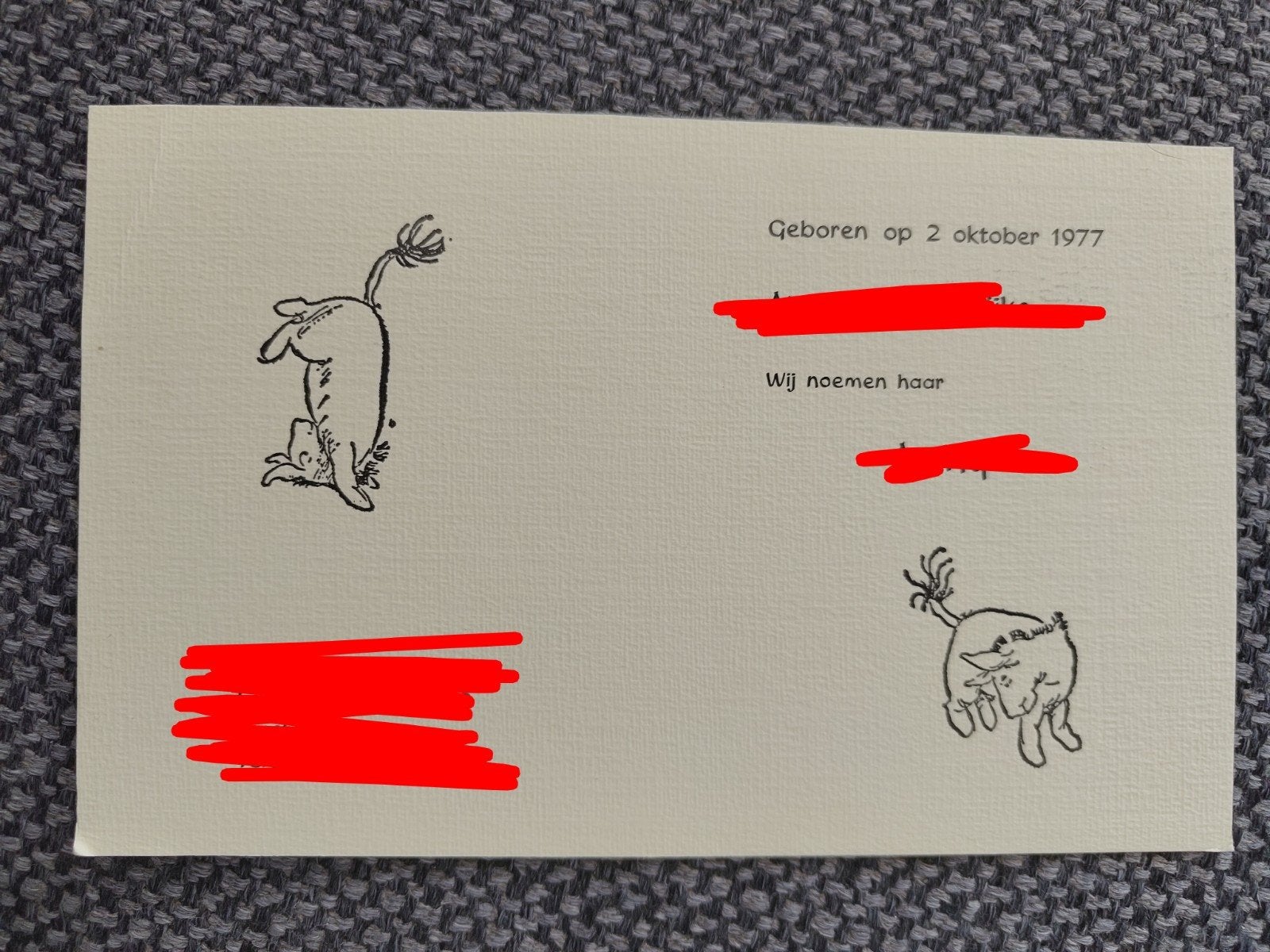 iejoor kaart, Ophalen of Verzenden, 1970 tot 1980, Geboortekaartje