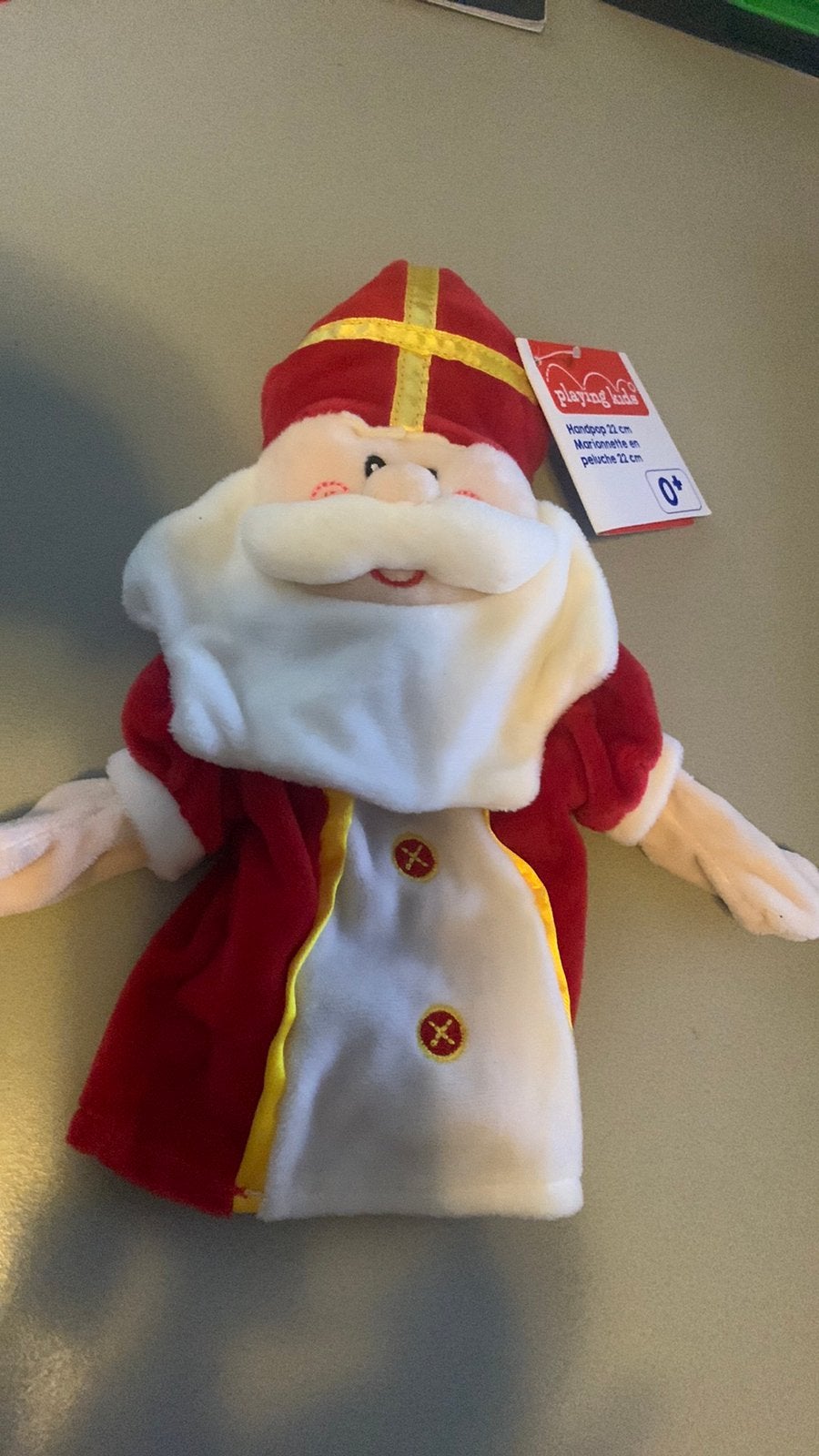 Playing kids Handpop 22 cm Sinterklaas, Ophalen of Verzenden, Nieuw