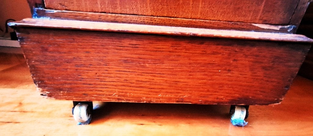 Foto 22 van Uniek Antiek Eiken Dickens Bureau (ca. 1910) – Blikvanger!
