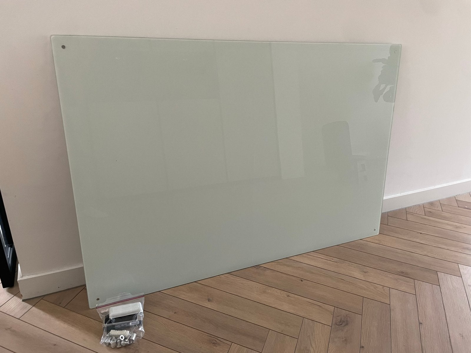 Whiteboard glas 150x100 cm, Diversen, Schoolborden, Ophalen, Zo goed als nieuw, Whiteboard