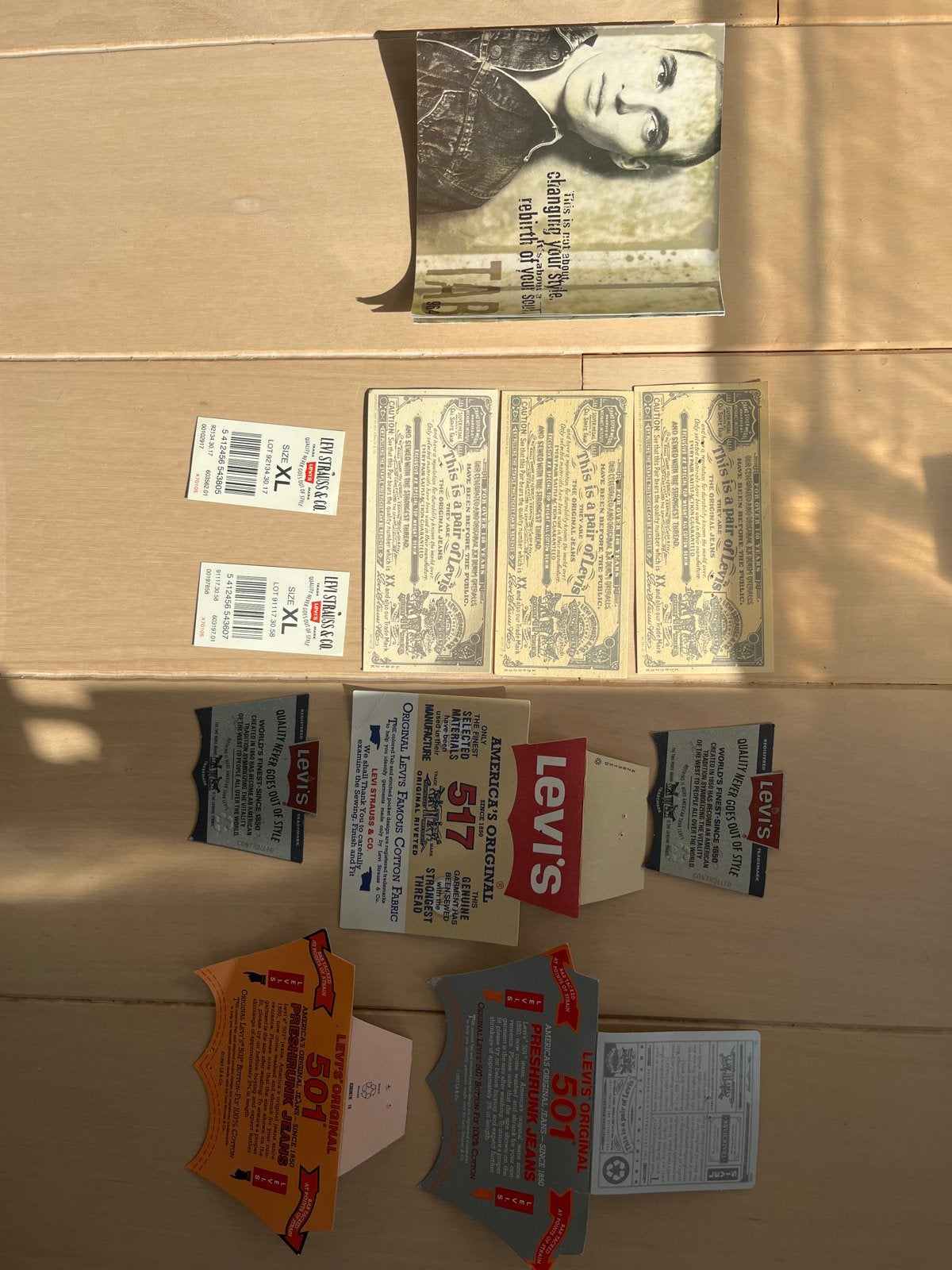 Vintage Levi's Labels & Tags - Diverse Collectie, Ophalen of Verzenden, Gebruikt, Reclamebord