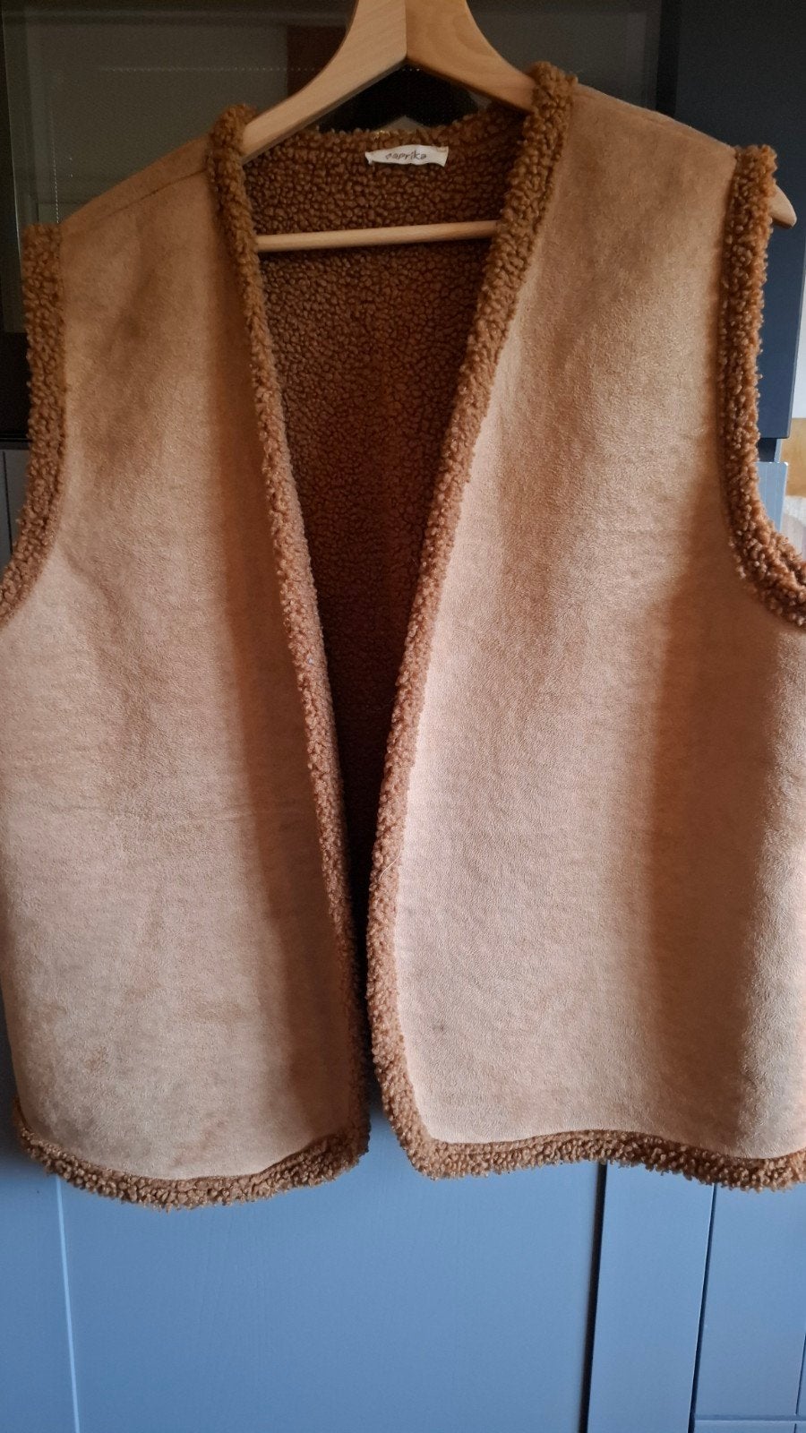 Paprika gilet teddy voering maat 48/50, Beige, Maat 46/48 (XL) of groter, Ophalen of Verzenden, Zo goed als nieuw