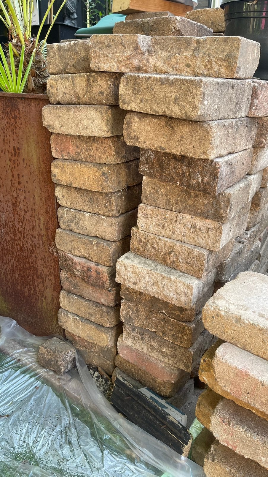 Bestrating 6m2 gratis af te halen, Tuin en Terras, Bielzen en Borders, Ophalen, Gebruikt, Beton, Minder dan 100 cm