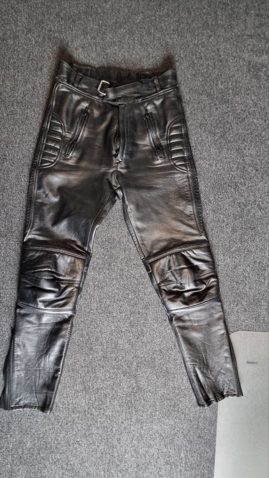 Richa Leren Motorbroek Maat 50 - Zwart, Motoren, Kleding | Motorkleding, Broek | leer, Heren, Ophalen of Verzenden, Richa