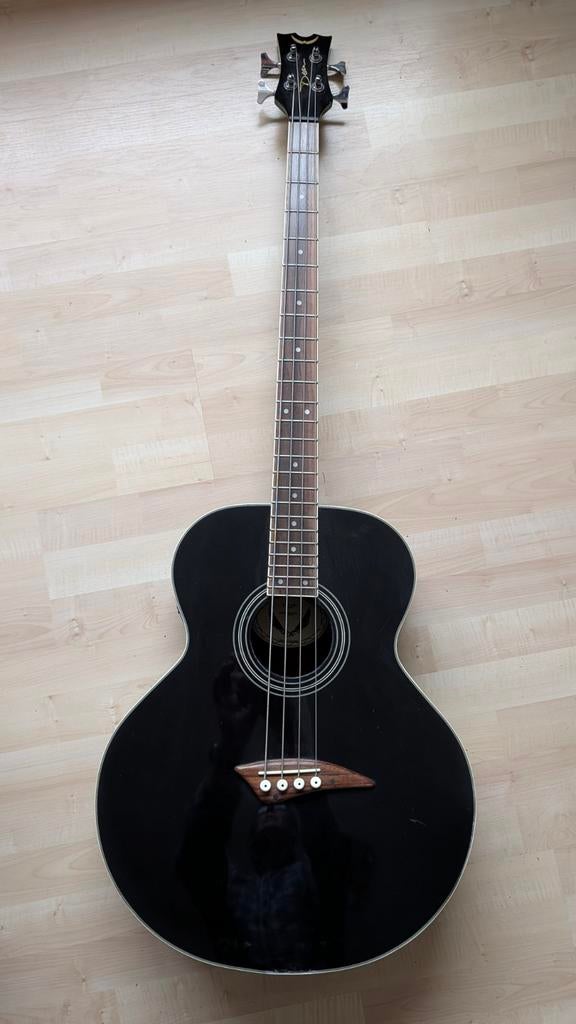 Dean E-Bass gitaar, zwart, 4-snarig, akoestisch, Muziek en Instrumenten, Snaarinstrumenten | Gitaren | Bas, Ophalen, Gebruikt