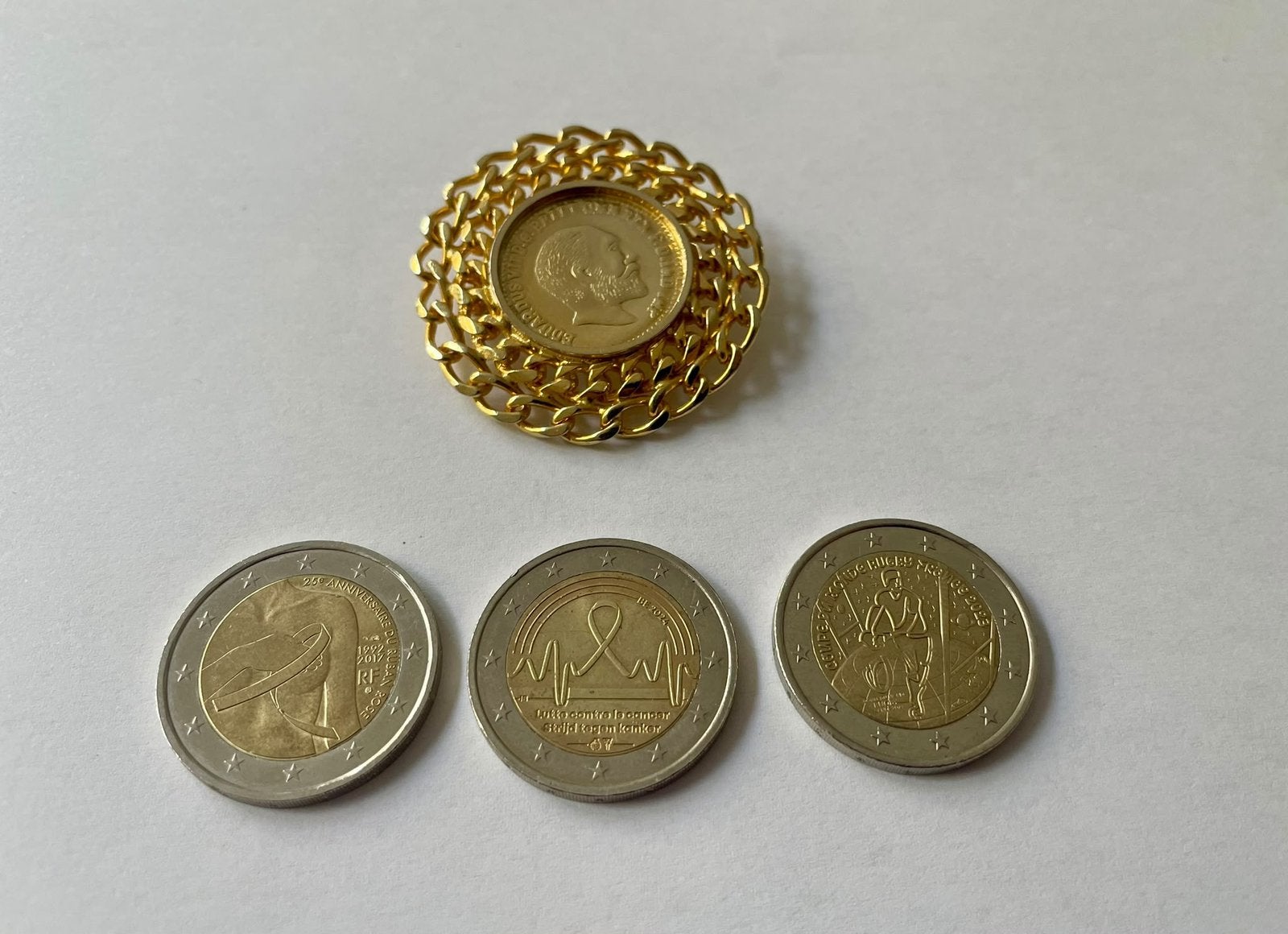 Een vergulde broche Edward VII-verzamelbare 2-euromunten, Postzegels en Munten, Ophalen of Verzenden, 2 euro