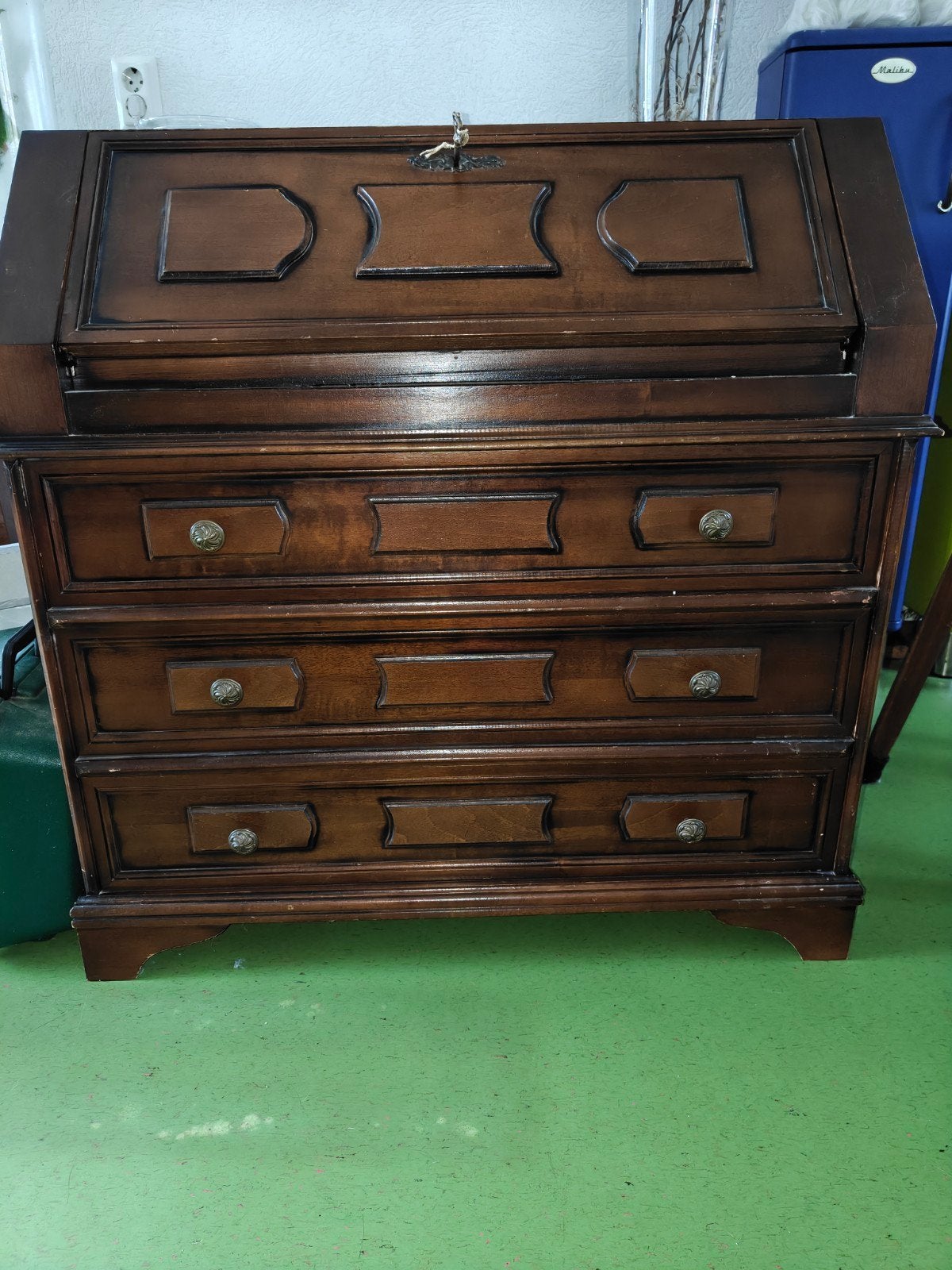 ladekast secretaire schoenenkast, Huis en Inrichting, Ophalen, Gebruikt, Vintage hout landelijk retro