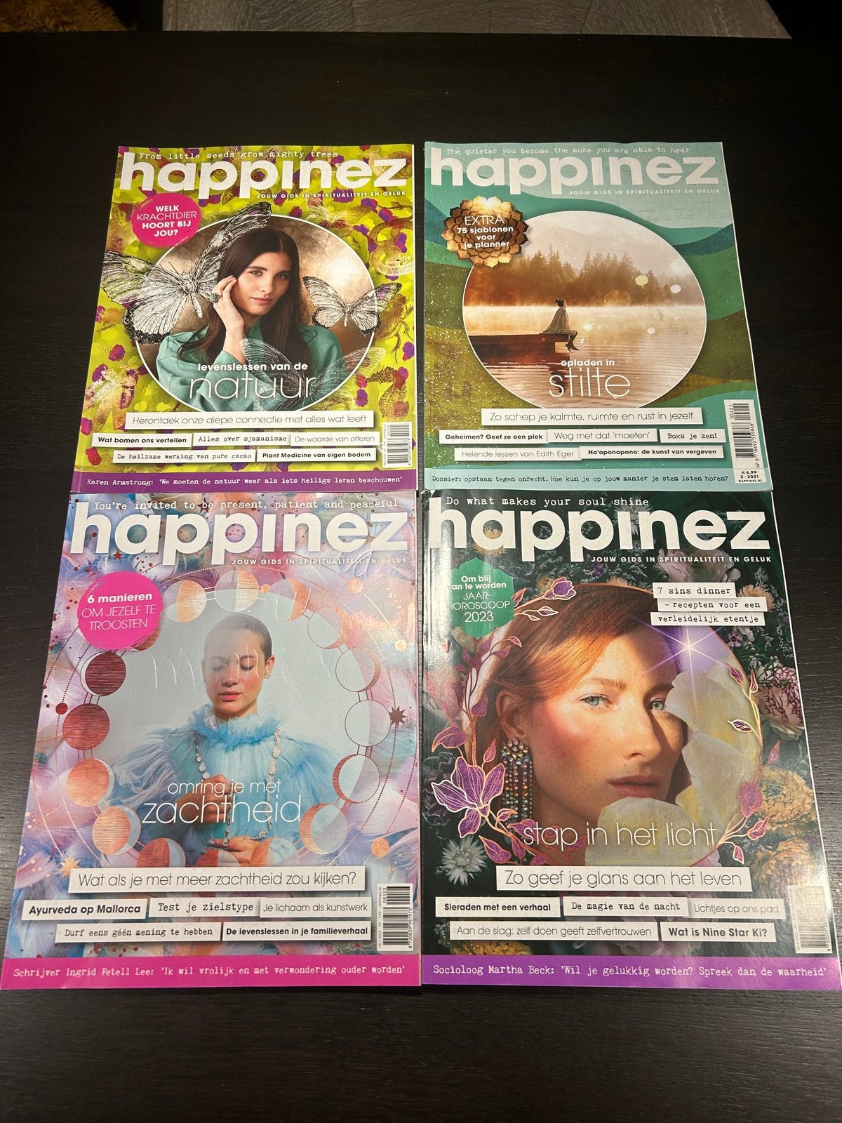Happinez Tijdschriften Collectie - 4 Edities, Ophalen of Verzenden, Zo goed als nieuw, Lichaam en Geest