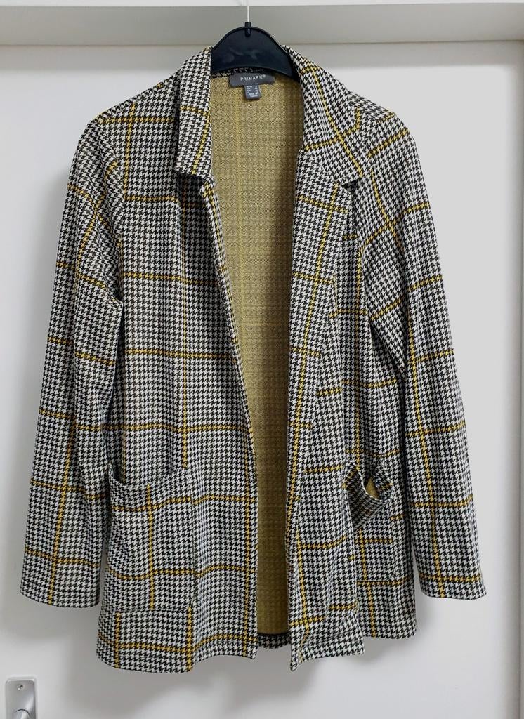 Primark Blazer met pied-de-poule patroon, Maat 38/40 (M), Primark, Zwart, Ophalen of Verzenden