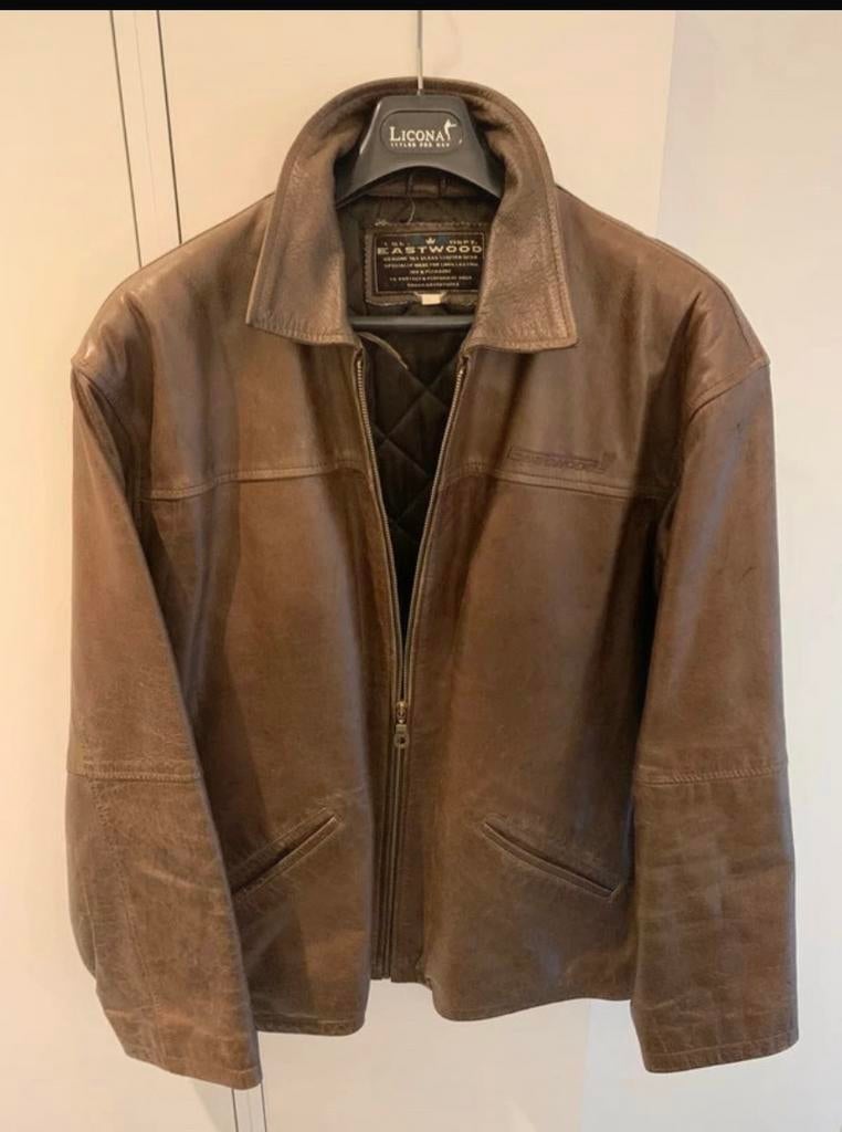 Hoogwaardig Eastwood leren jack, Ophalen of Verzenden, Gedragen, Overige maten, Bruin