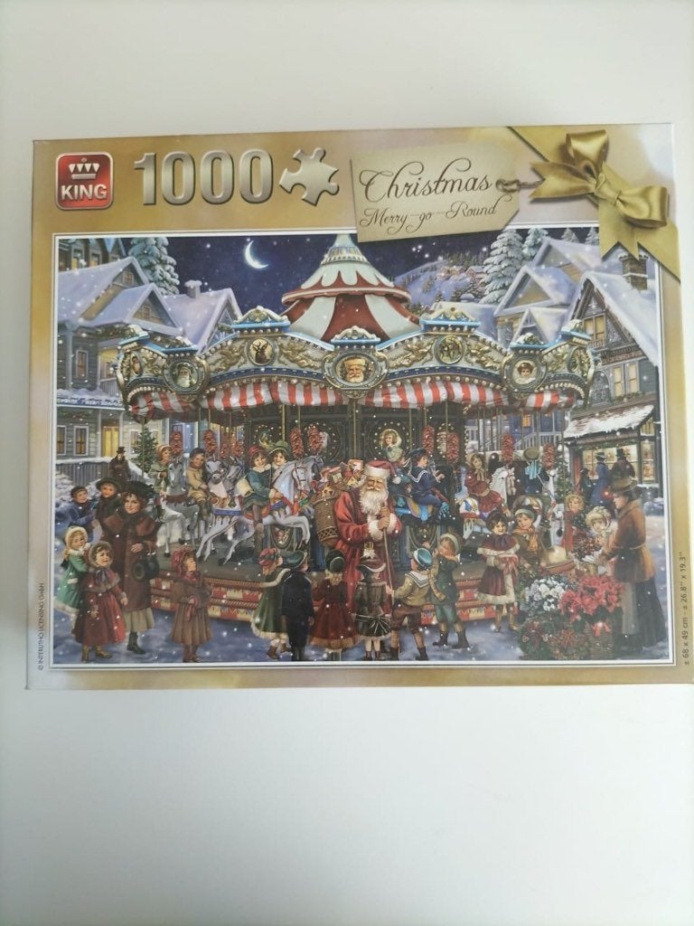 King puzzel (Christmas merry-go-round Christmas collection), Ophalen, 500 t/m 1500 stukjes, Zo goed als nieuw, Legpuzzel