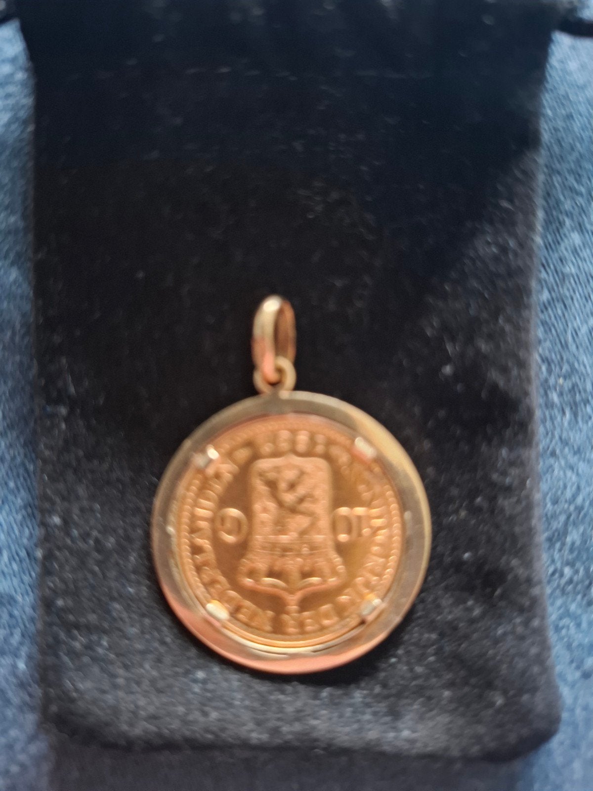 Gouden tientje in hanger, Ophalen, Goud, Goud