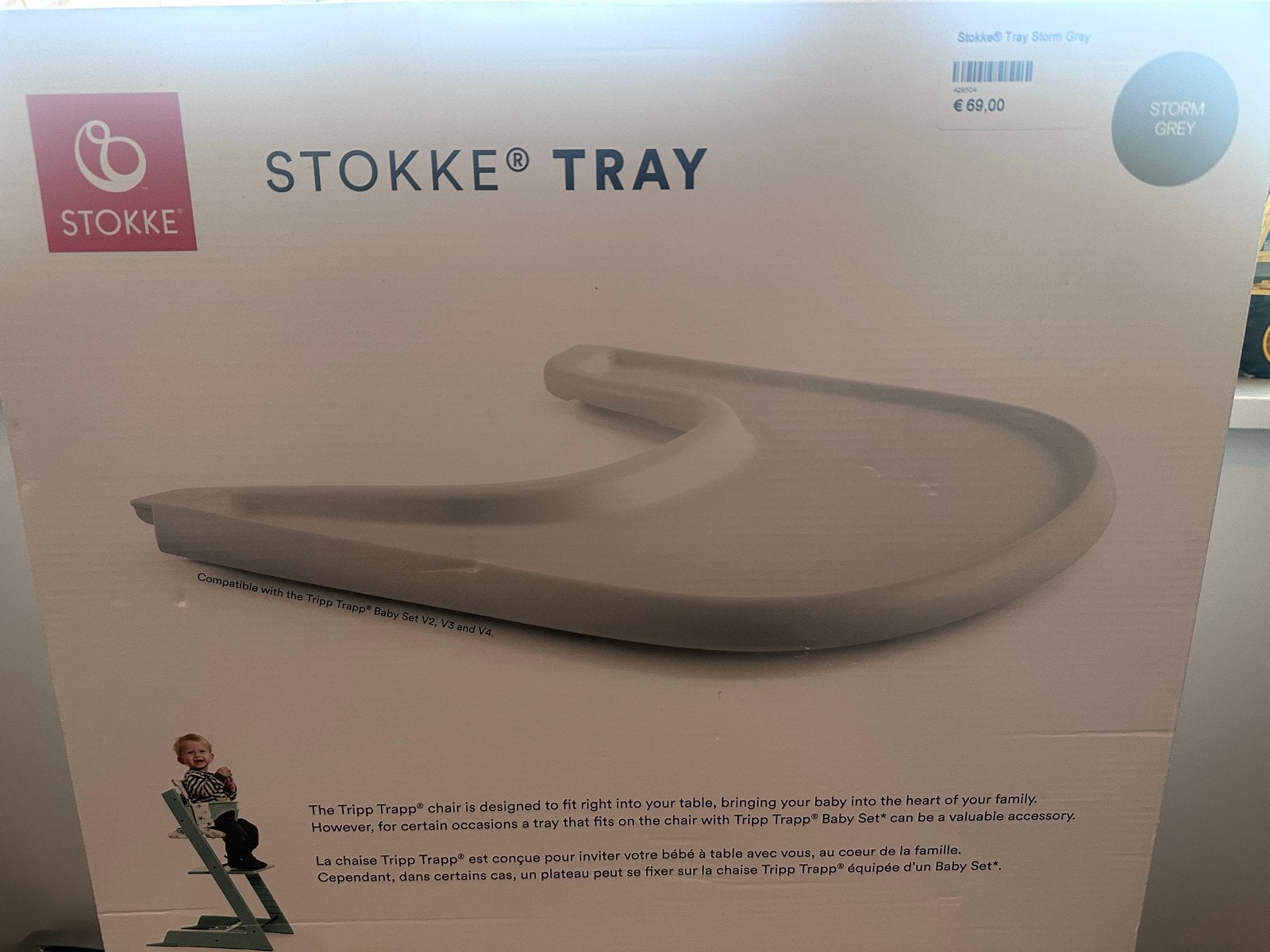 Stokke Tray Storm Grey - Zo goed als nieuw, Ophalen of Verzenden, Zo goed als nieuw, Overige typen