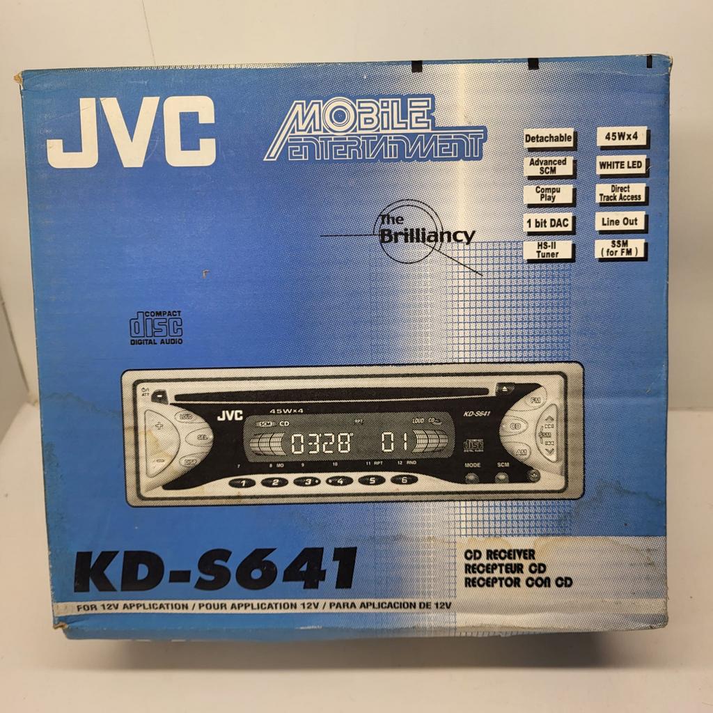 JVC KD-S641 CD-ontvanger Autoradio - Nieuw in doos, Ophalen of Verzenden, Nieuw