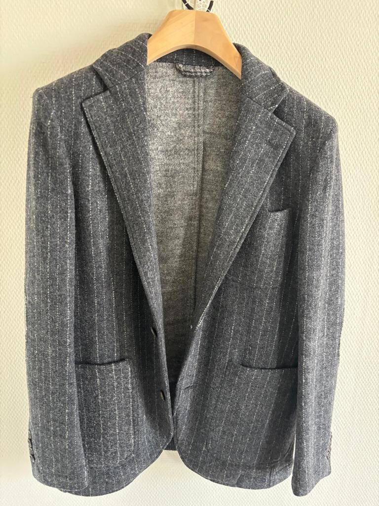 Blazer Lubiam maat 48, Kleding | Heren, Kostuums en Colberts, Verzenden, Zo goed als nieuw, Maat 48/50 (M), Grijs