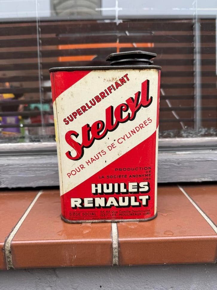 Vintage Stelycl Superlubrifiant Olieblik Renault, Gebruikt, ., ., .