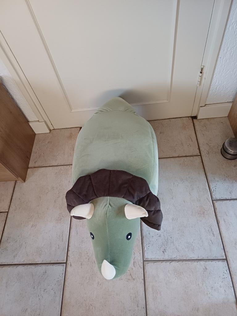Dino poef / kruk - Groen (Triceratops), Ophalen, Minder dan 50 cm, 50 tot 75 cm, Kinderkamer, Speels, Modern
