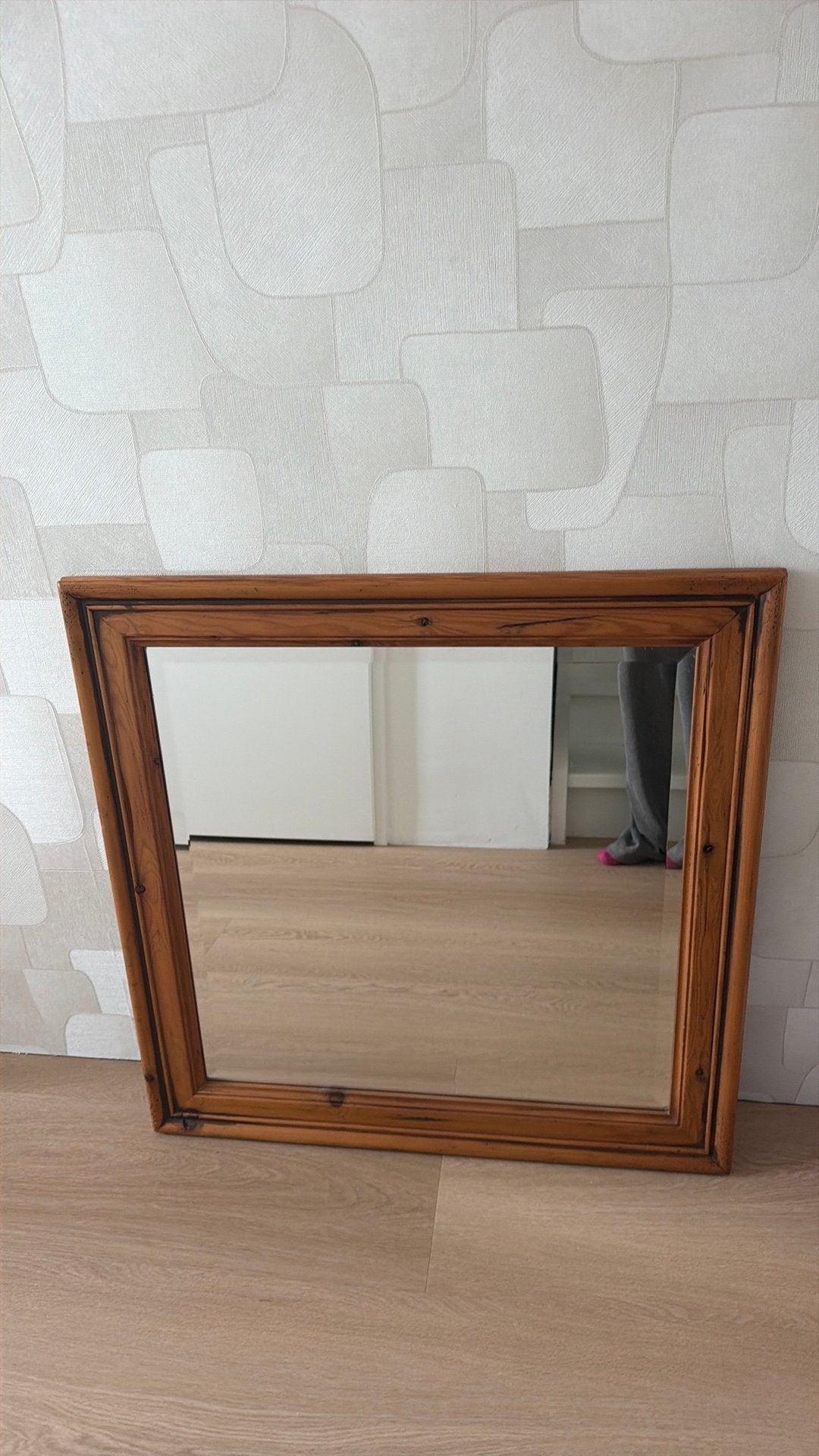 Facet glas spiegel 78x78cm, Huis en Inrichting, Woonaccessoires | Spiegels, Ophalen, Zo goed als nieuw, Rechthoekig, Minder dan 100 cm
