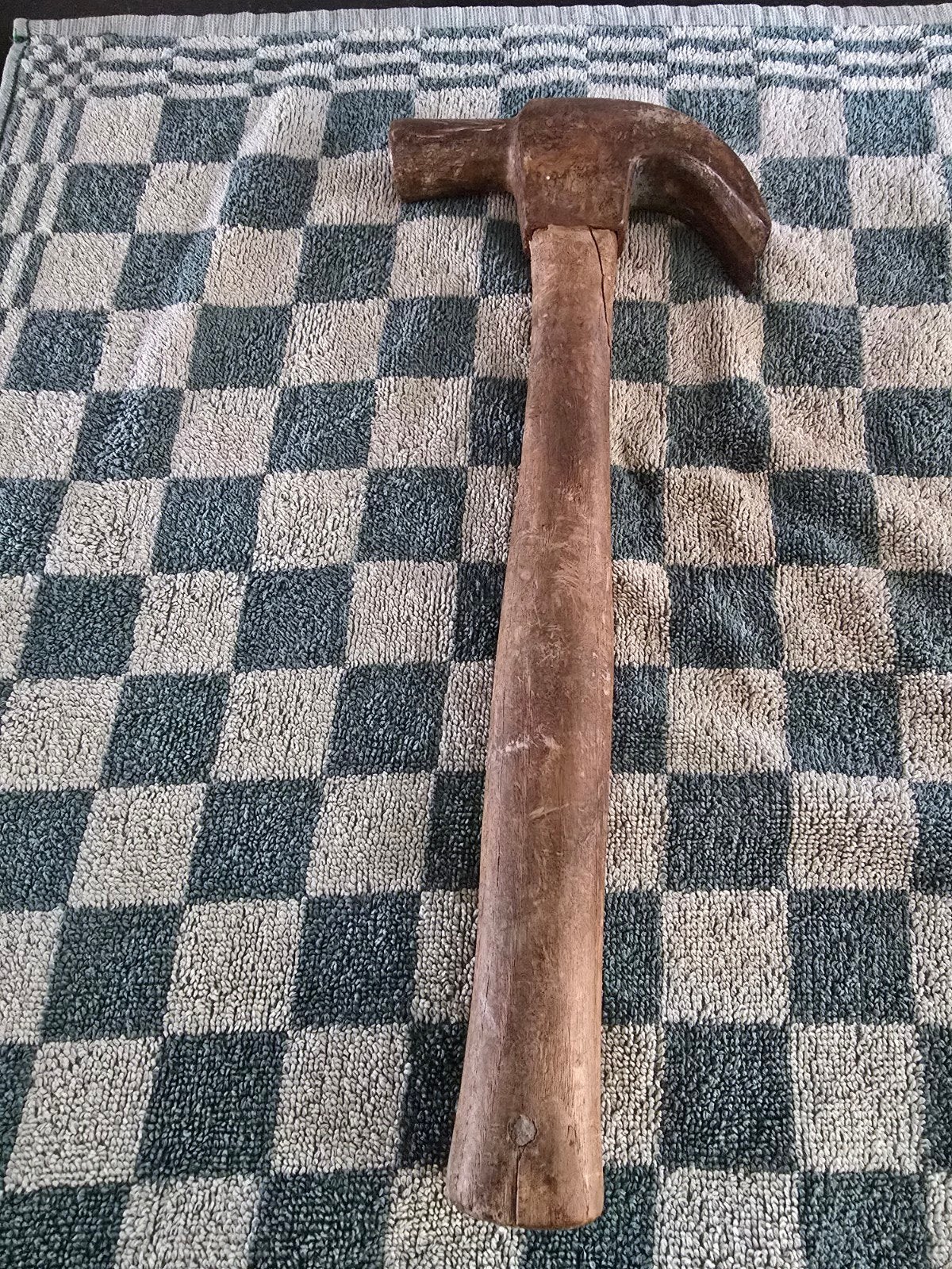 Oude hamer met houten steel, Antiek en Kunst, Antiek | Gereedschap en Instrumenten, Ophalen of Verzenden