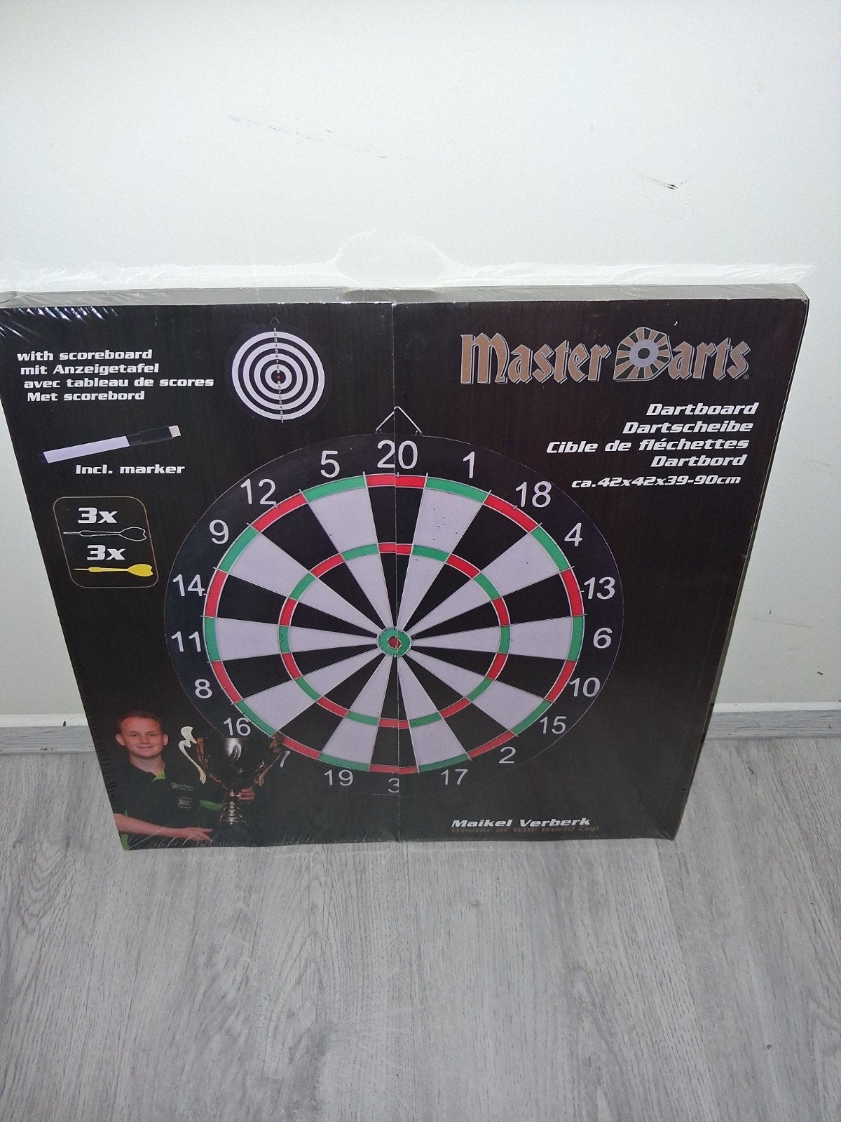 Master Darts Dartbord met scorebord en pijlen, Dartbord met pijlen, Master Darts, Verzenden, Onbekend