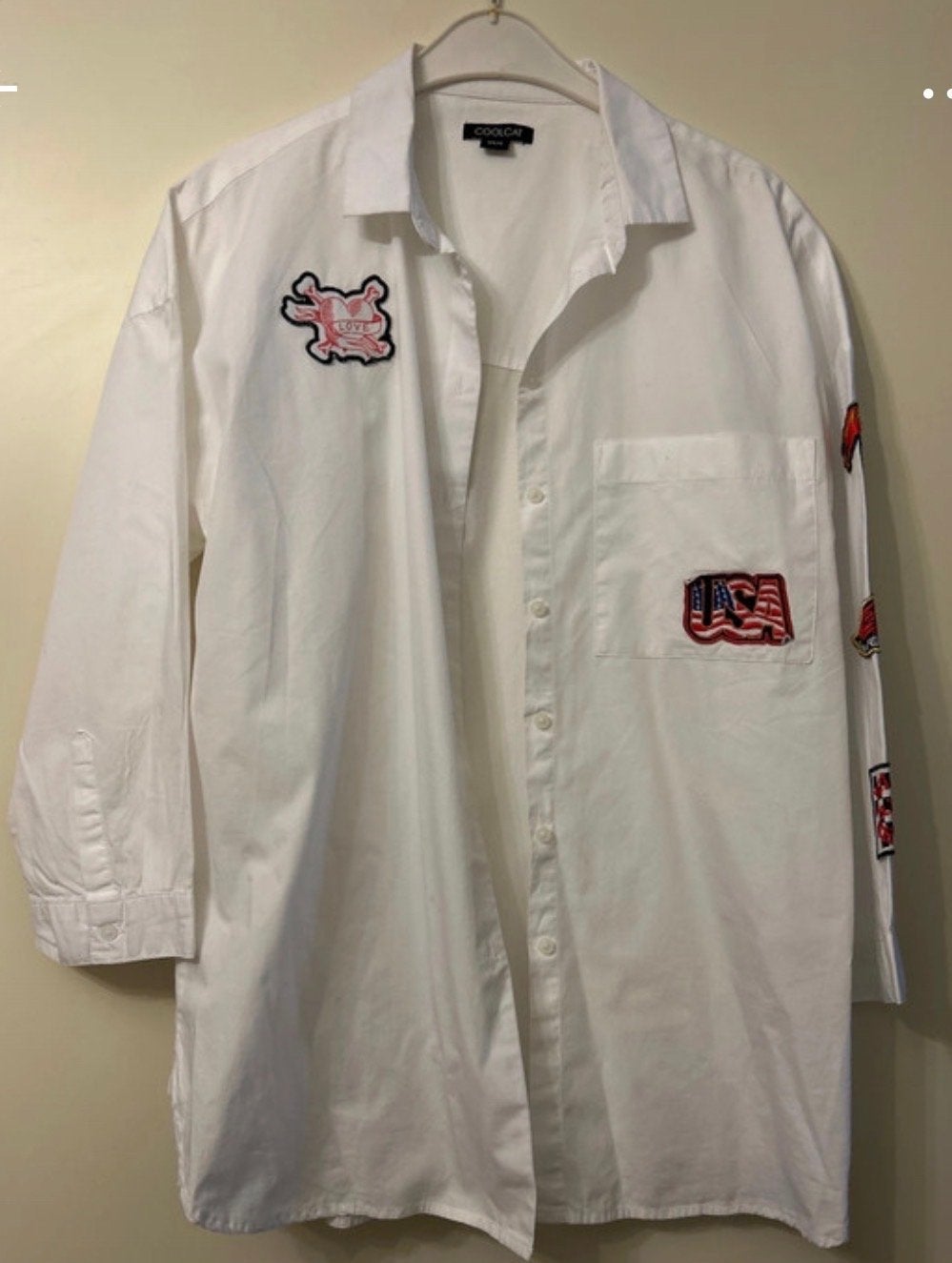 Nieuw Cool Cat Dames Oversized Hemd XS Wit Katoen, Ophalen of Verzenden, Nieuw, Maat 34 (XS) of kleiner, Wit