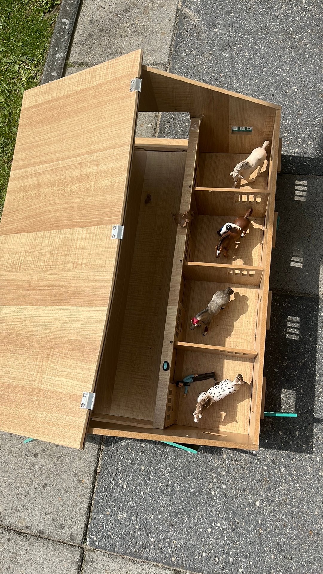 Schleich stal hout, Ophalen of Verzenden, Zo goed als nieuw, Minder dan 2 meter