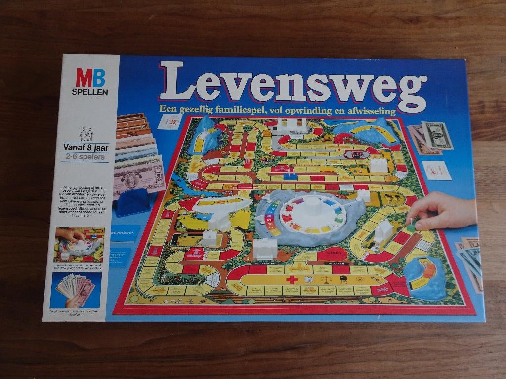 Levensweg vintage editie, Hobby en Vrije tijd, Gezelschapsspellen | Bordspellen, Een of twee spelers, Ophalen of Verzenden, Gebruikt