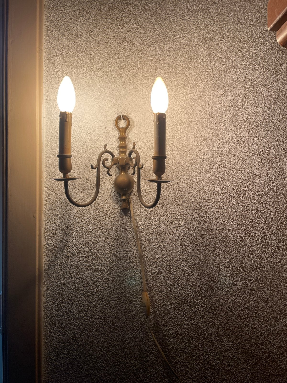 Antieke messing HANGLAMP, Huis en Inrichting, Ophalen, Gebruikt, Metaal