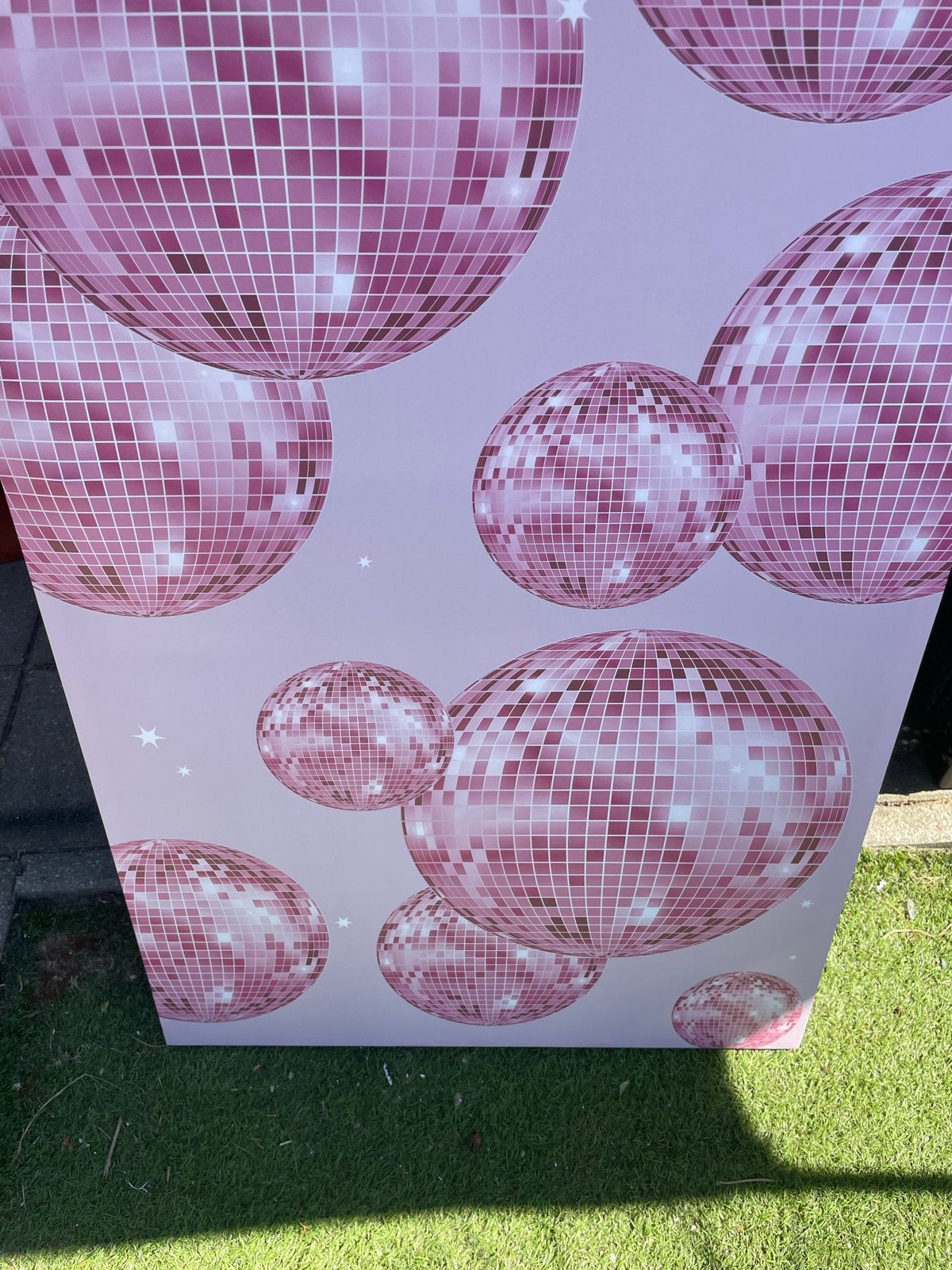 Roze Discobal Decoratie Paneel - Feestelijk & Glanzend, Ophalen, Zo goed als nieuw, Versiering, Verjaardag