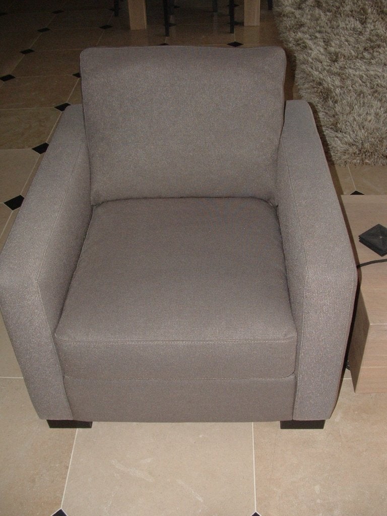 Houston fauteuil lounge Premier bruin linnen, Ophalen, Gebruikt, 75 tot 100 cm, 75 tot 100 cm