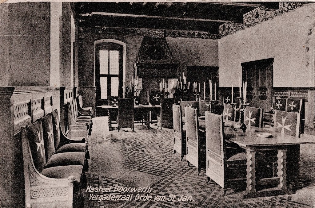 Doorwerth – Kasteel, vergaderzaal Orde van St. Jan., Verzamelen, Ansichtkaarten | Nederland, Ophalen of Verzenden, 1920 tot 1940