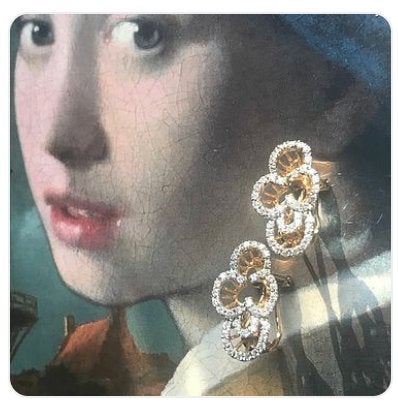 Opengewerkte oorbellen, 925 sterling zilver, verguld., Antiek en Kunst, Verzenden, Zilver