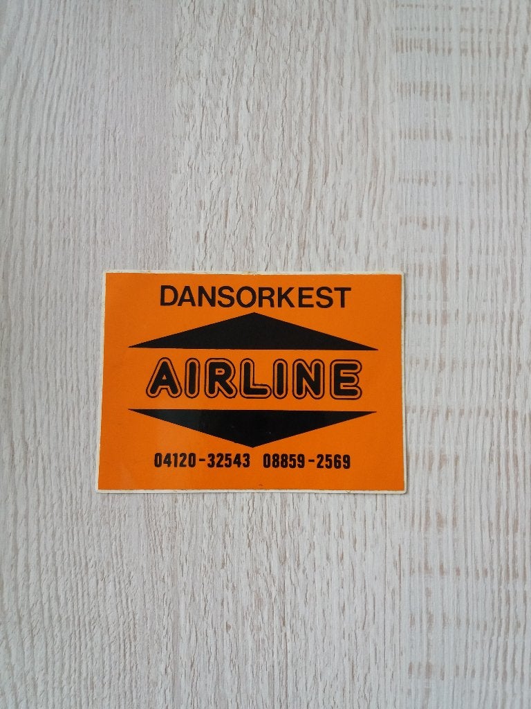 sticker DANSORKEST AIRLINE, Ophalen of Verzenden, Zo goed als nieuw, Overige typen
