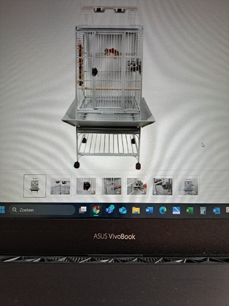 papegaaienkooi, Ophalen, Zo goed als nieuw, Metaal, Vogelkooi