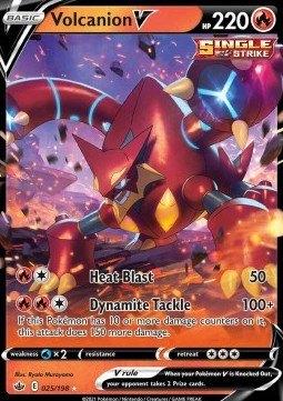 Pokemon - Volcanion V (CRE 025) Ultra rare.., Ophalen of Verzenden, Nieuw, Losse kaart, Foil