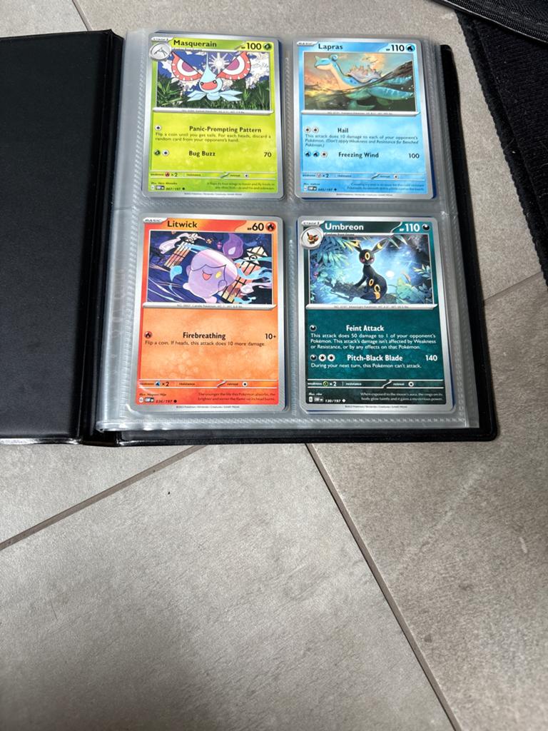 Pokémon kaarten: Masquerain, Lapras, Litwick, Umbreon, Ophalen of Verzenden, Zo goed als nieuw