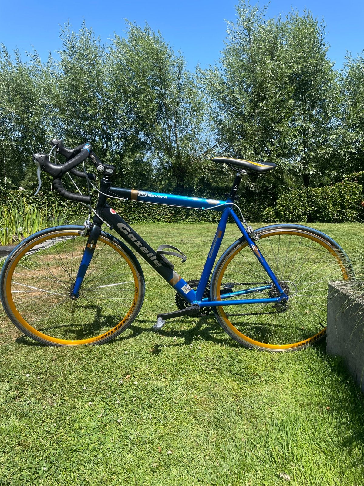 Gazelle Primavera Racefiets - Aluminium, Blauw/Goud, Ophalen, 28 inch, Gebruikt, Aluminium
