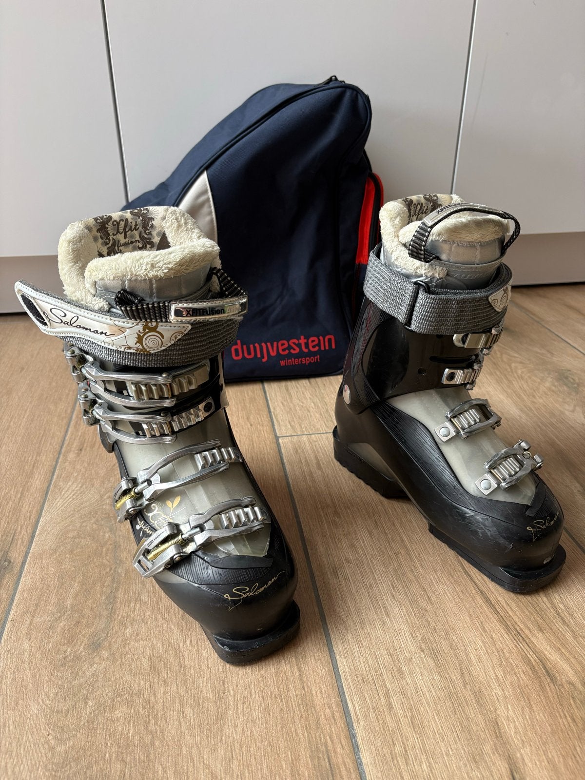 Salomon X-Fit Fusion Active skischoenen met tas, Gebruikt, Schoenen, Skiën, Salomon