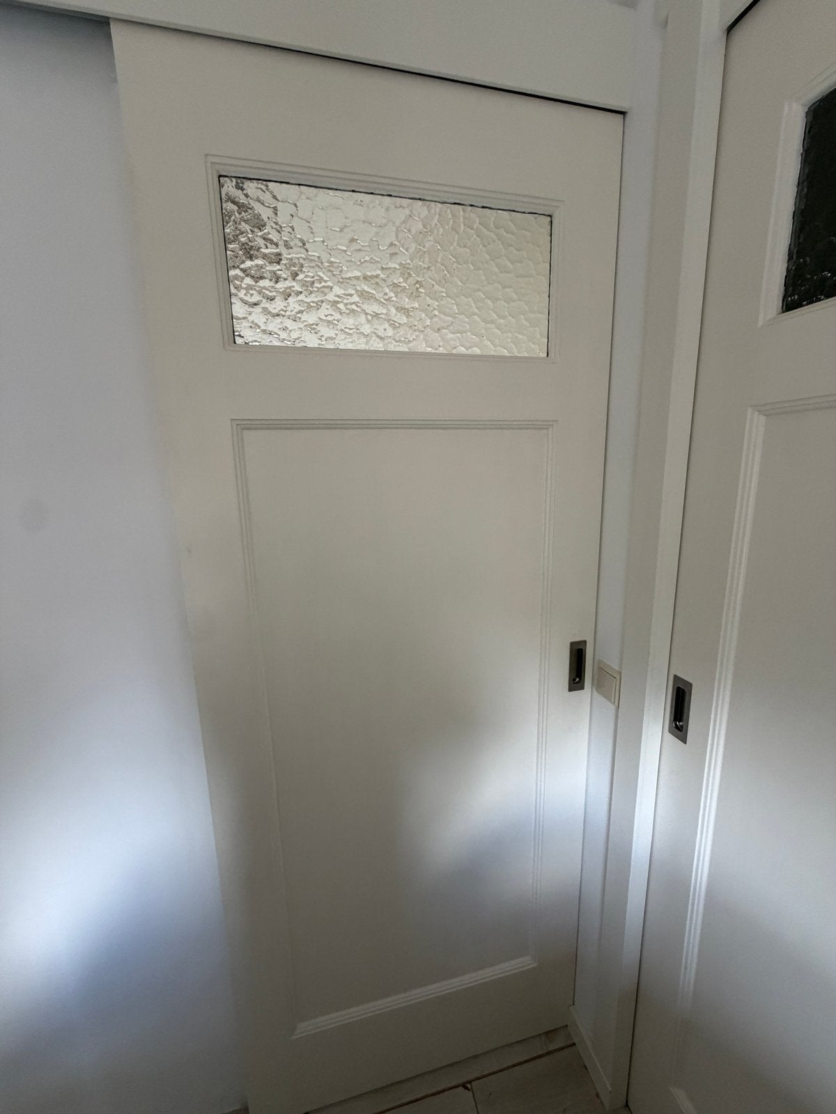 2 mooie jaren 30 paneeldeuren met glas, Ophalen, 80 tot 100 cm, Binnendeur, Schuifdeur