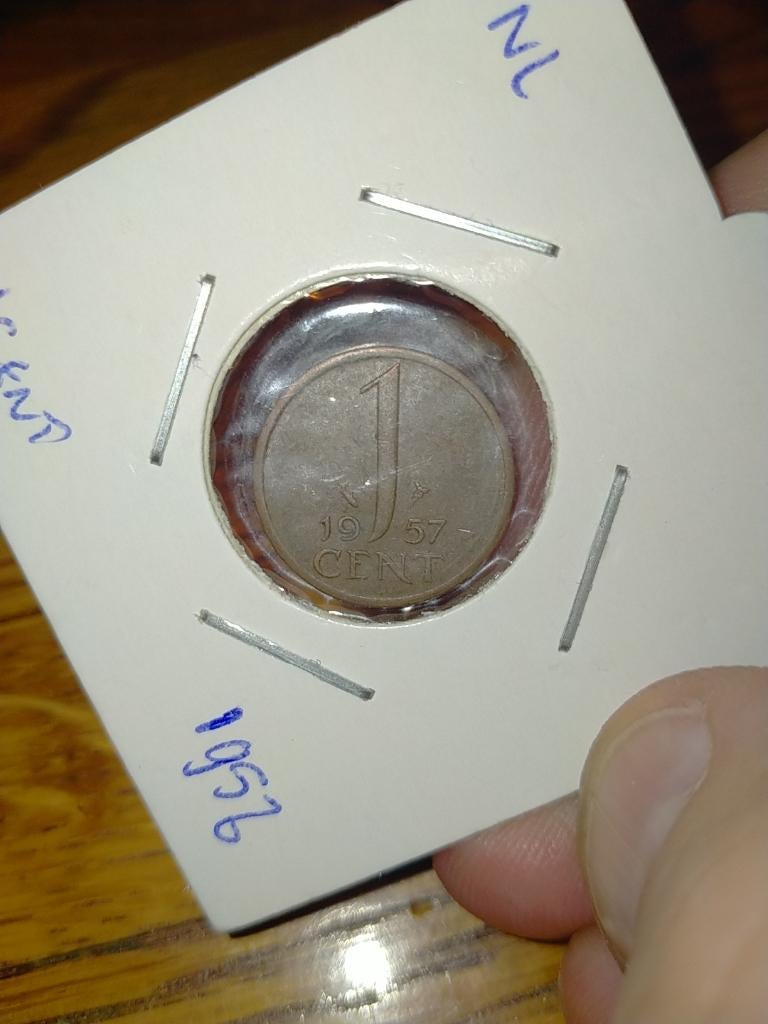 NL 1 Cent 1957 Juliana, Verzenden, Koningin Juliana, 1 cent, Losse munt